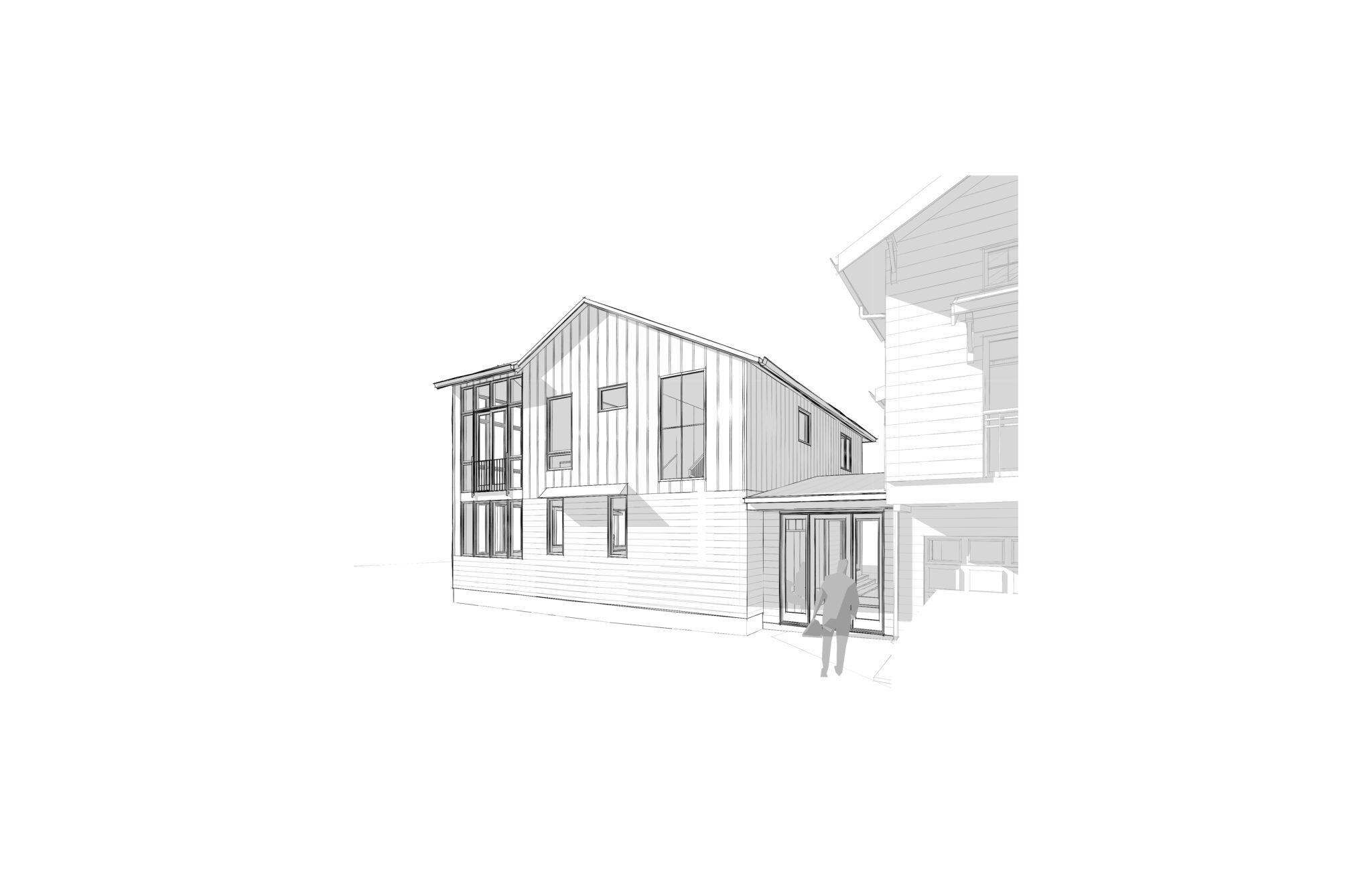 exterior render of a modern cottage home.