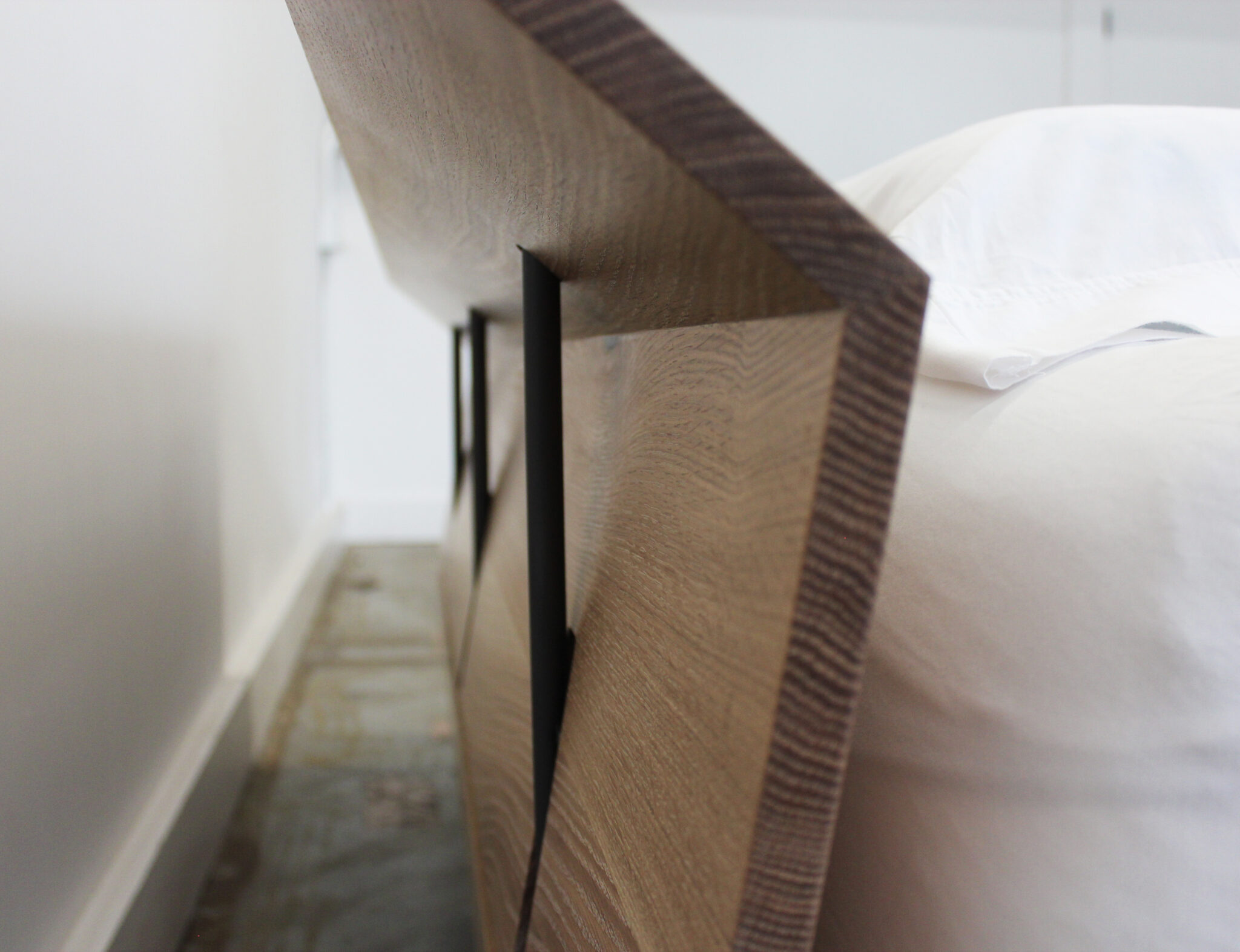 photo of bed frame detail.