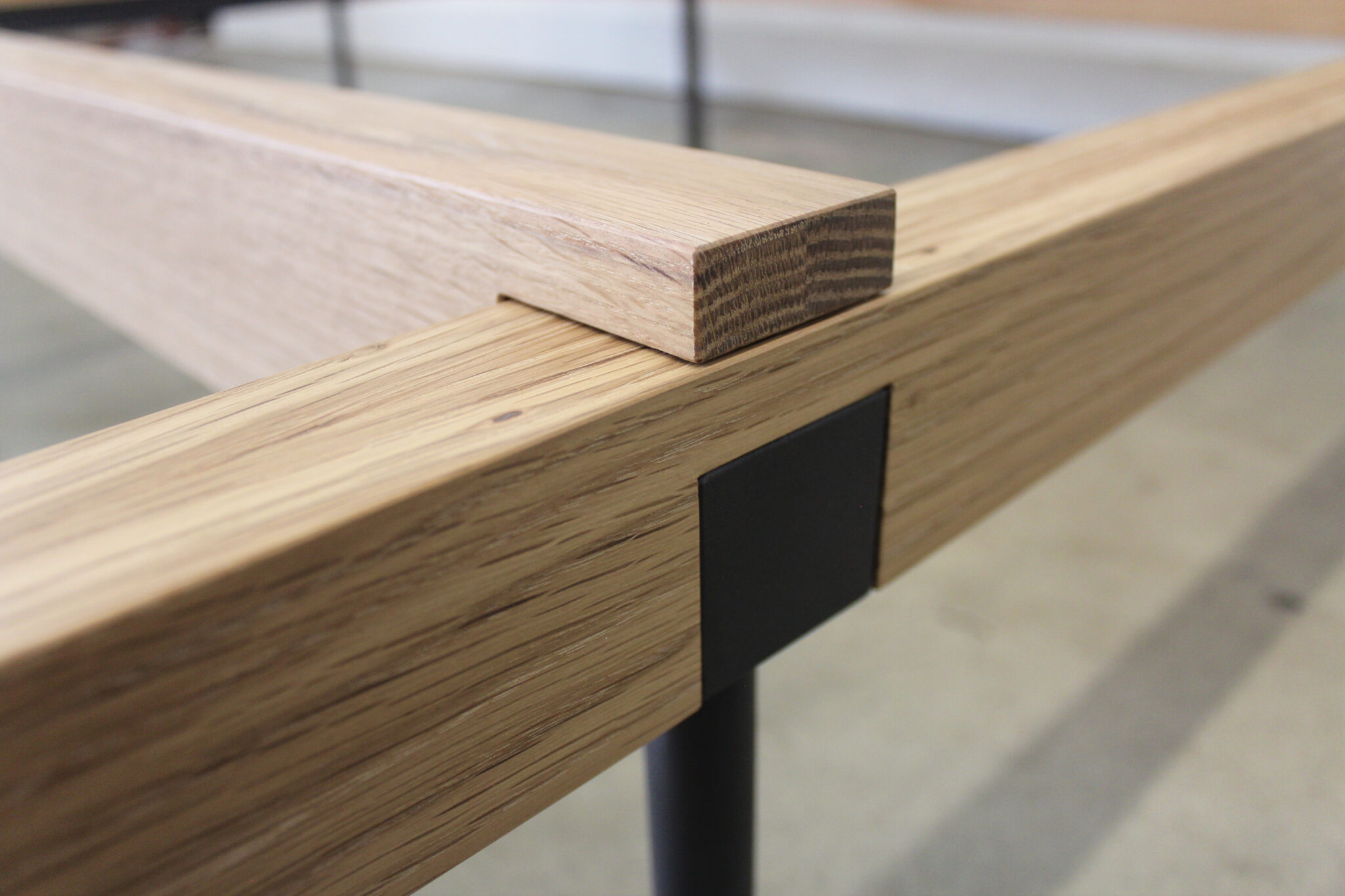 photo of bed frame detail.