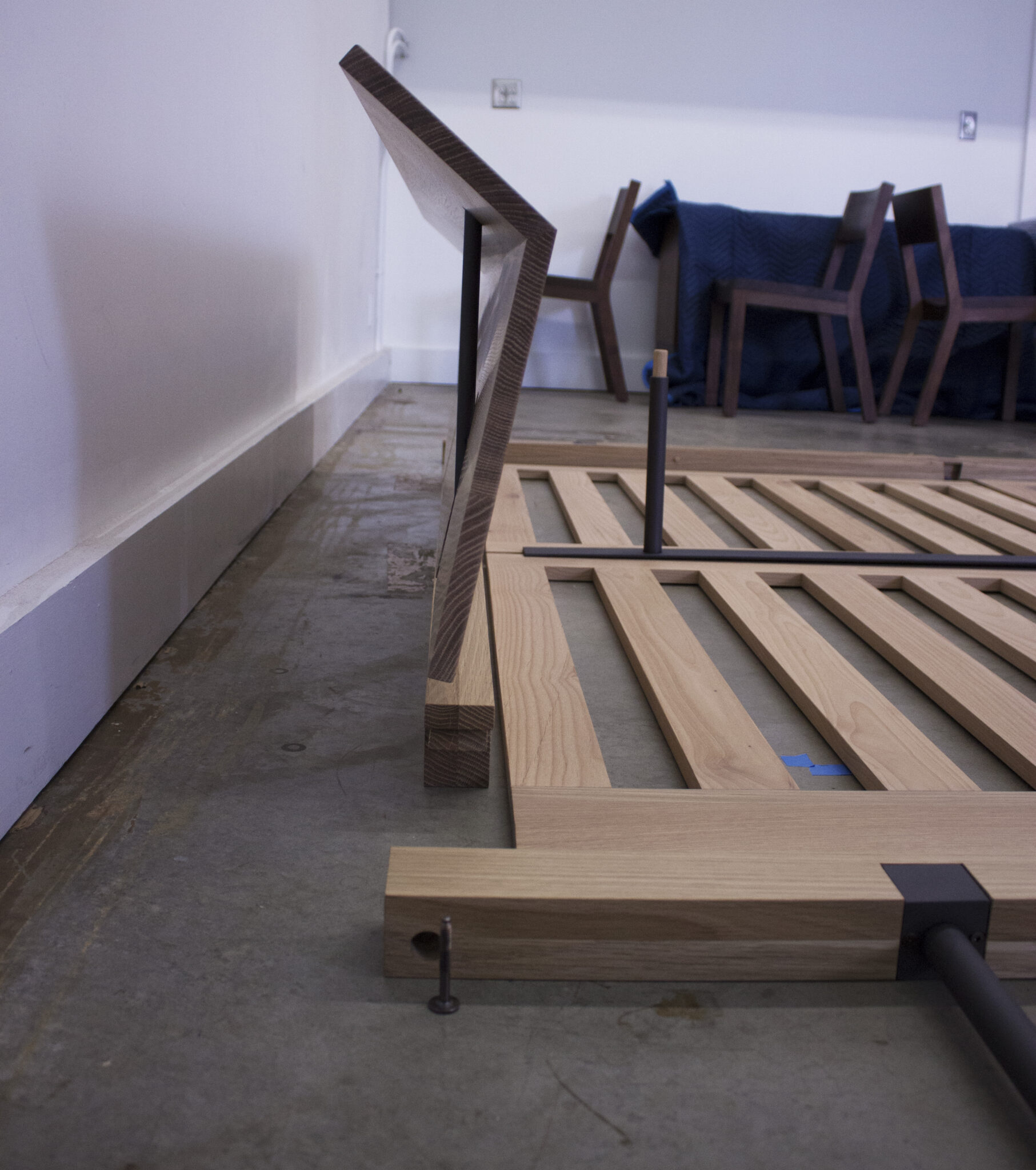 photo of bed frame detail.